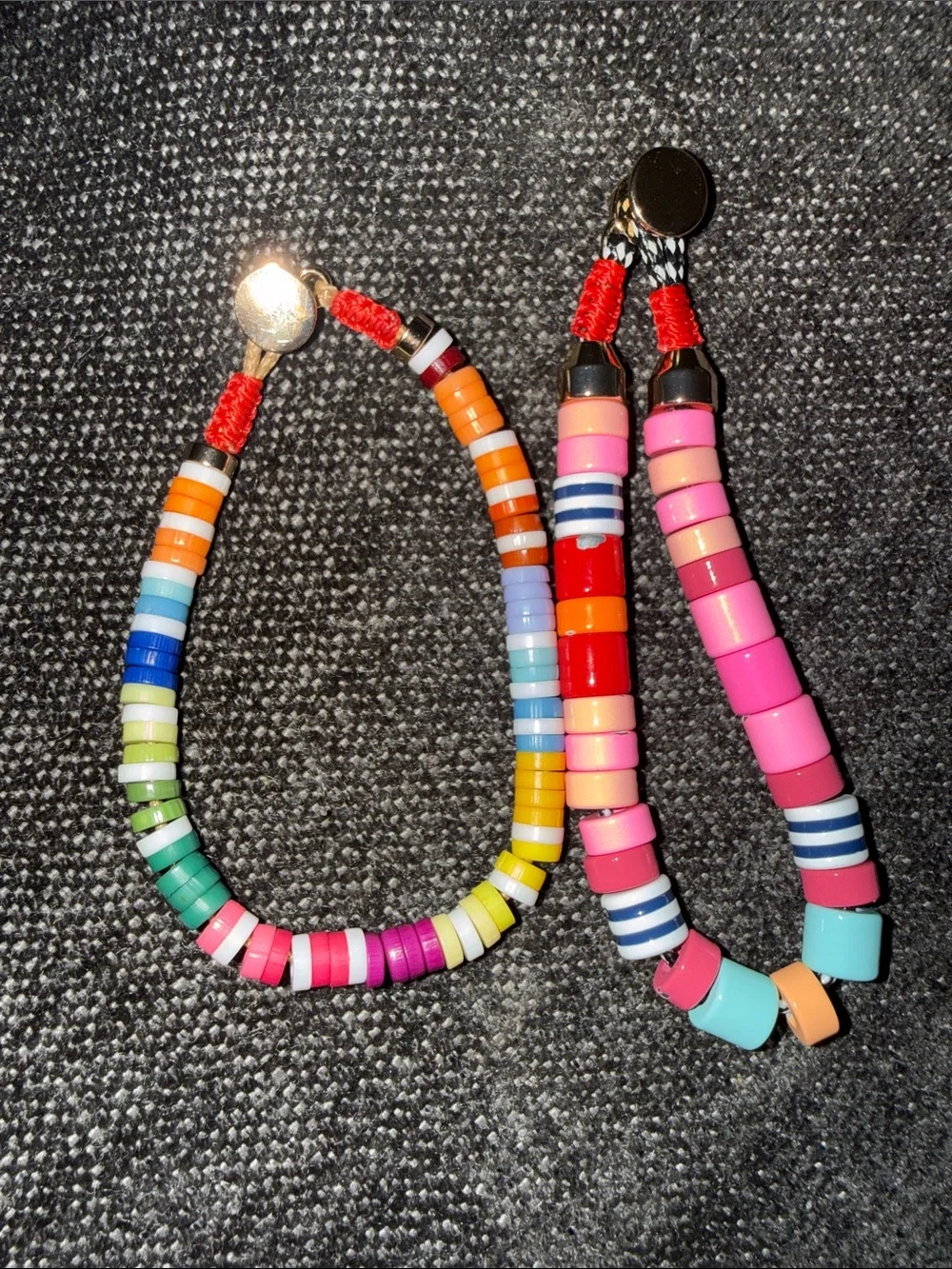 Colorful Heishi Beaded Bracelet Duo - Kids size